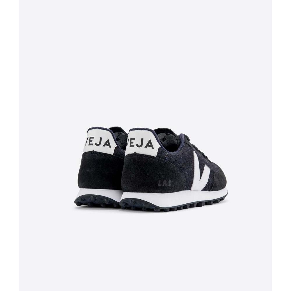 Women's Veja RIO BRANCO FLANNEL Running Shoes Black | ZA 421ILH